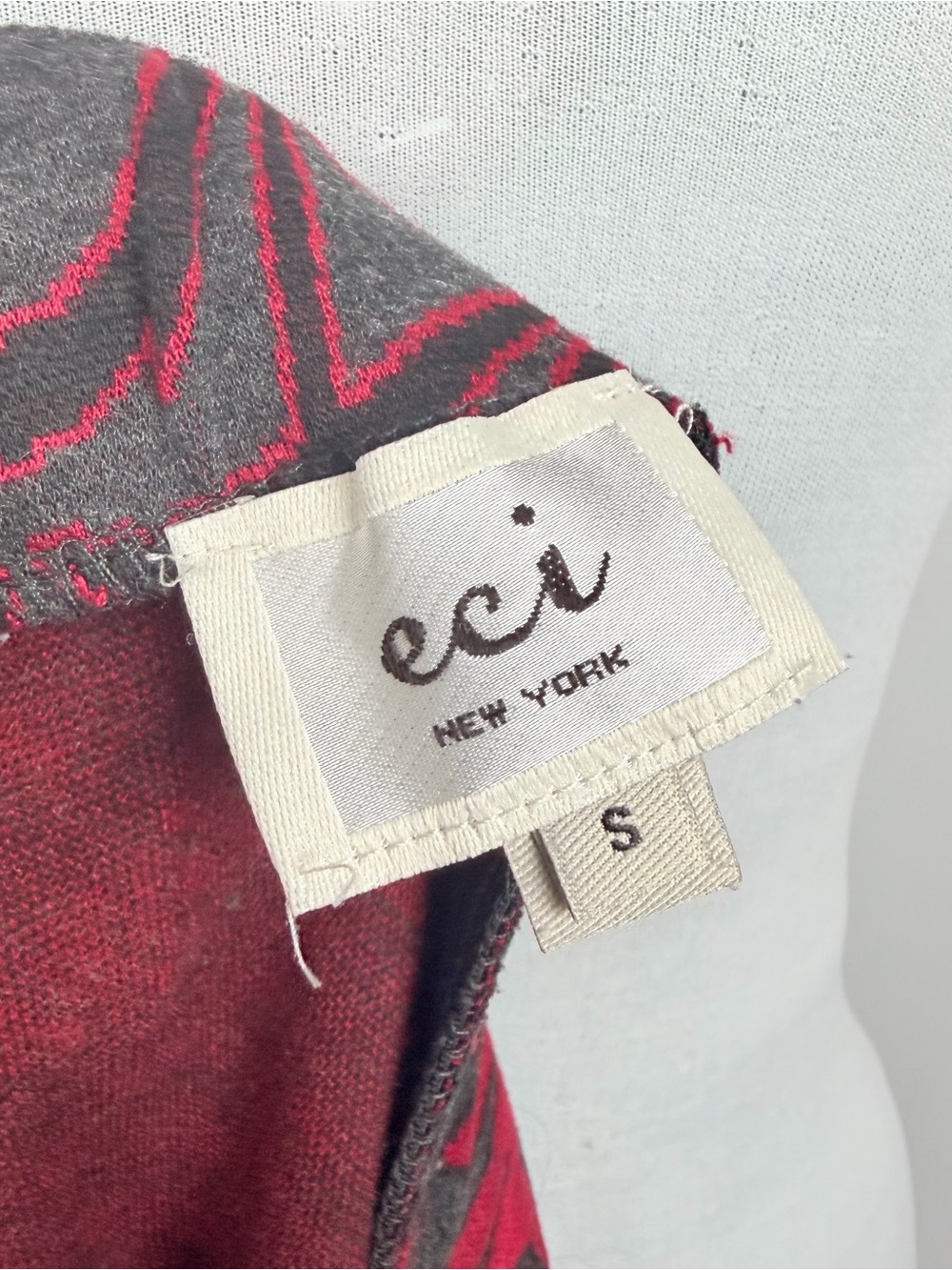 Y2K ECI New York Burgundy Paisley Maxi Skirt Small Boho Pull-On‎ - Picture 8 of 8